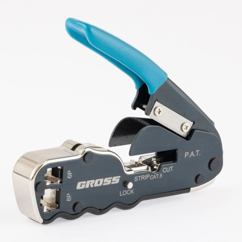Клещи для обжима тел.и комп.клемм RJ45,8P и RJ11/12, 6P, компакт., CAT5 Gross фото 2
