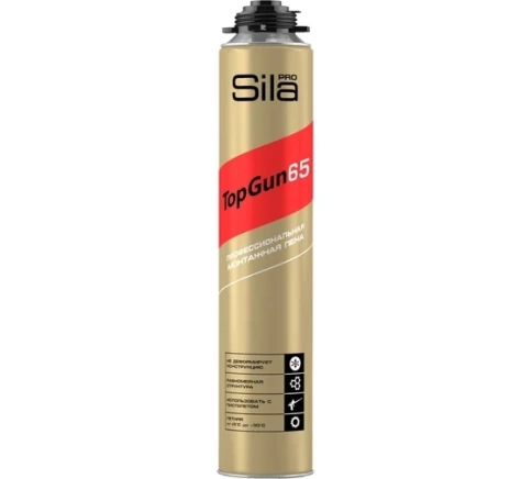 Пена монтажная профессиональная Sila Pro TopGun 65, 875 мл фото 1