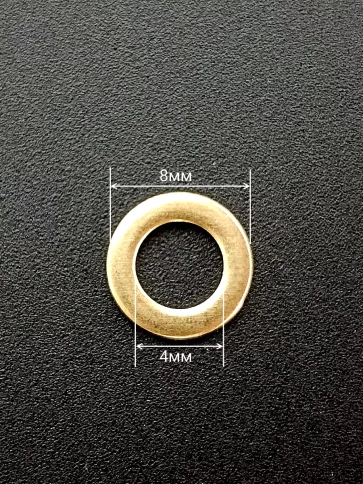 Шайба М4 латунная уменьшенная DIN433,10 шт фото 3