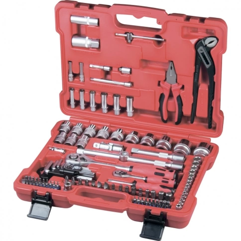 Набор слесарно-монтажный с квадратами 117 пр 1/4" 1/2" 5/16" Matrix фото 1