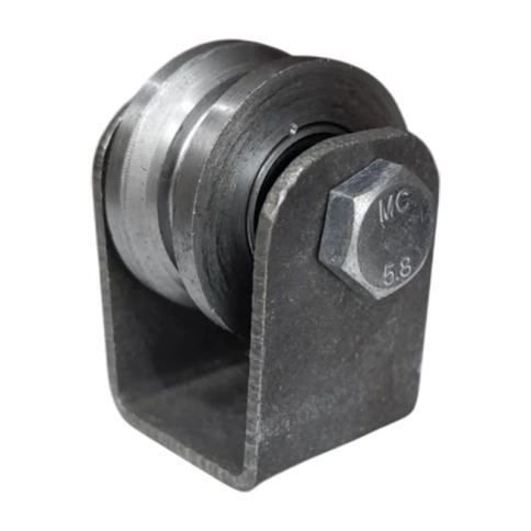 Ролик d50 мм Р3516 на платформе под угол, металл фото 1