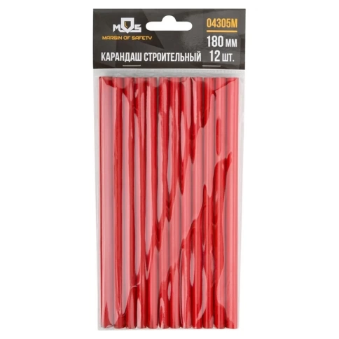 Карандаш строительный 180 мм, MOS фото 1