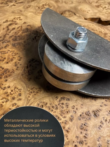 Ролик на платформе d 65 мм под полосу шир.30 мм,металл,4 шт. фото 4