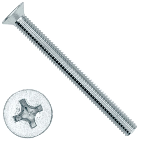 Винт потайной оцинкованный 10х20 DIN965, 10 шт. фото 5