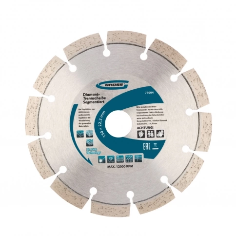 Диск алмазный лазерная приварка сегментов сухое резание Gross фото 10