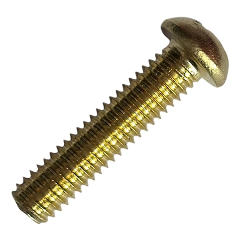 Винт с полукруглой головкой 6,0х25 мм DIN 7985, полная резьба, латунный фото 1
