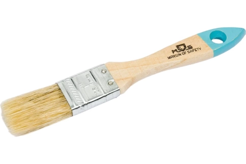 Кисть флейцевая натур.светл.щетина, дерев.ручка 1" 25 мм фото 1