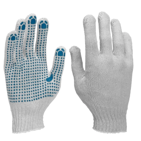 Перчатки трикотажные для ремонтных работ с ПВХ точкой, 7 класс вязки, Россия фото 1