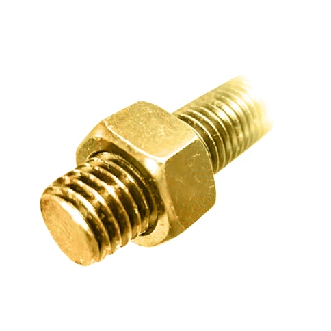 Шпилька резьбовая М6х1000 мм DIN 975, полная резьба, латунная фото 2