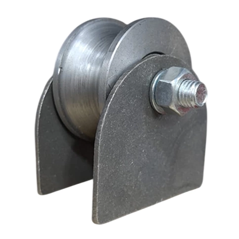Ролик d65 мм Р3611 на пластинах под трубу 3/4 d25 мм, металл фото 1