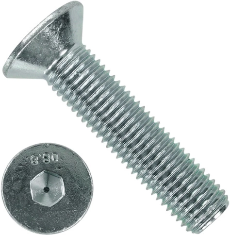 Винт потай с внутр.шестигр. 10х45 ОЦ DIN7991 к.п.8.8 фото 1