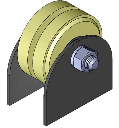 Ролик на пластинах 2402,d70мм под полосу 35мм, капролон, 2шт фото 6