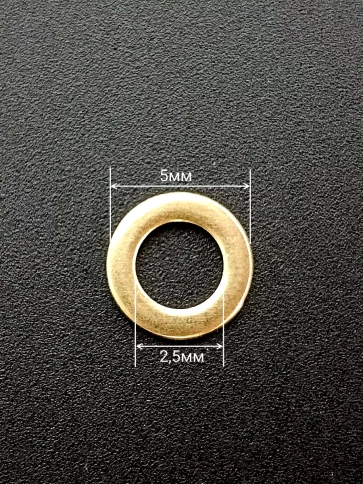 Шайба М2,5 латунная уменьшенная DIN433,10 шт фото 3