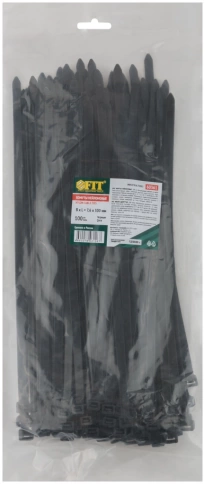 Хомуты нейлоновые черные для проводов 300х7,6 мм 100 шт.  фото 3