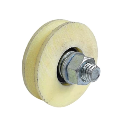 Ролик бельевой d60 мм Р1064 без скобы под трос 10 мм, капролон фото 1