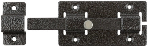 Задвижка накладная усиленная для дверей квадратный ригель серебро фото 1