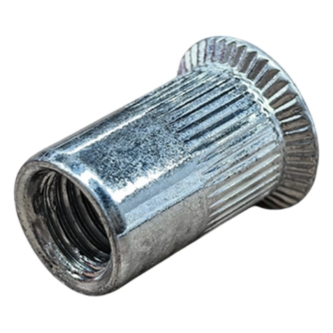 Заклепка с внутренней резьбой, потайной бортик М8х1,25х18 мм, белый цинк фото 2