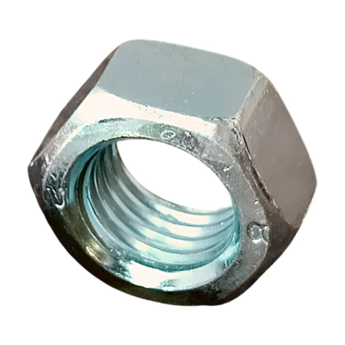 Гайка с левой резьбой М6, класс прочности 8 DIN 934, оцинкованная фото 2