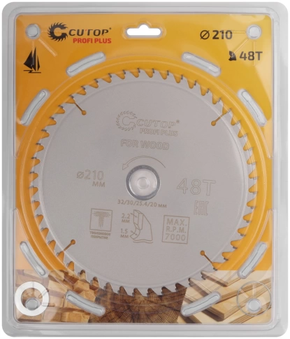 Диск пильный по дереву с тефл.покр.48Т CUTOP Profi Plus/2,2х32/30/25,4/20 мм фото 6