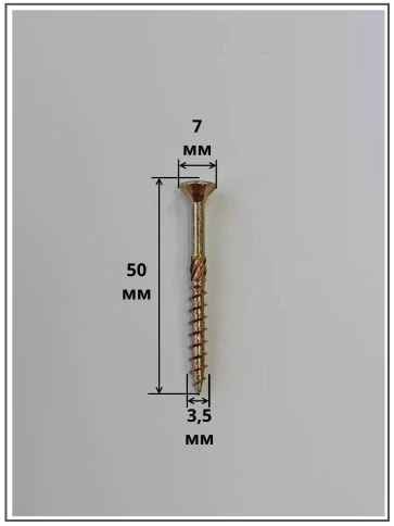 Саморез по дереву потайной Torx 3,5х50 ЖЦ, 50 шт. фото 2