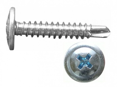 Саморез с прессшайбой, сверло, 4,2х32 ОЦ РУС. фото 1