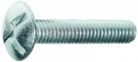 Винт с полукруглой увеличенной головкой и крестообразным шлицем 6х25 Оцинкованный фото 1