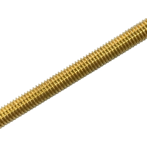 Шпилька резьбовая М3х1000 мм DIN 975, полная резьба, латунная фото 1